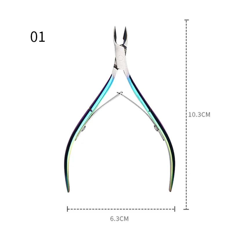 Professional Stainless Steel Dual-End Cuticle Pusher & Gel Polish Scraper Set
