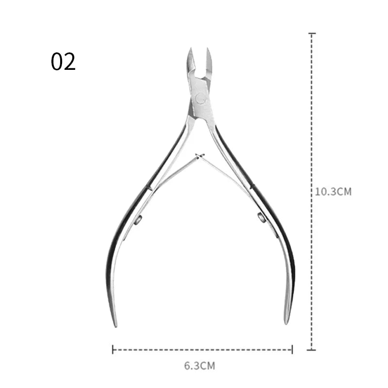 Professional Stainless Steel Dual-End Cuticle Pusher & Gel Polish Scraper Set