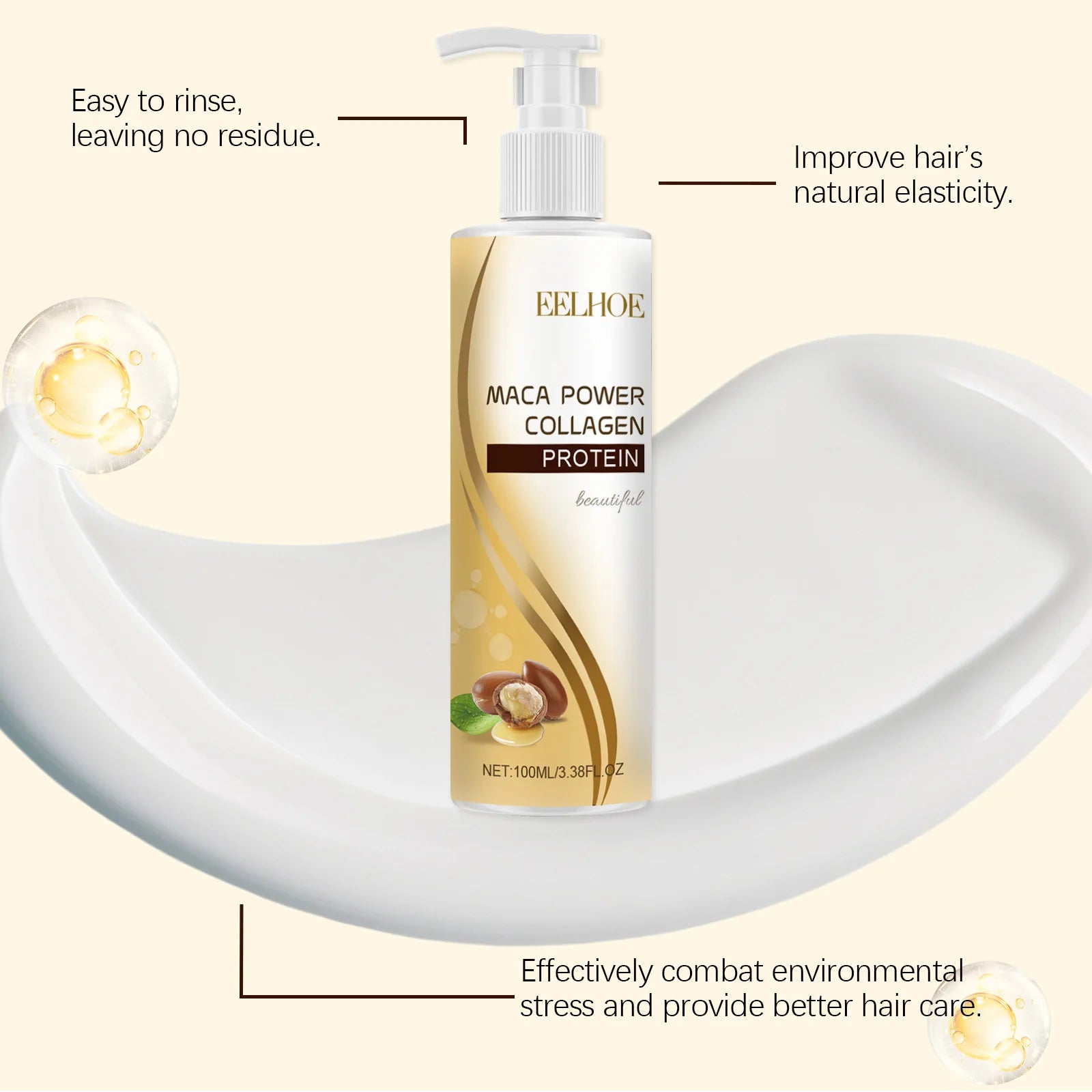 EELHOE Maca Power Collagen Protein Shampoo & Conditioner Set