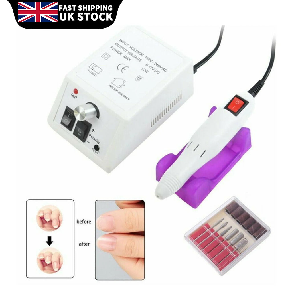 Professional Electric Nail Drill Machine – 20,000 RPM Portable Manicure & Pedicure Kit