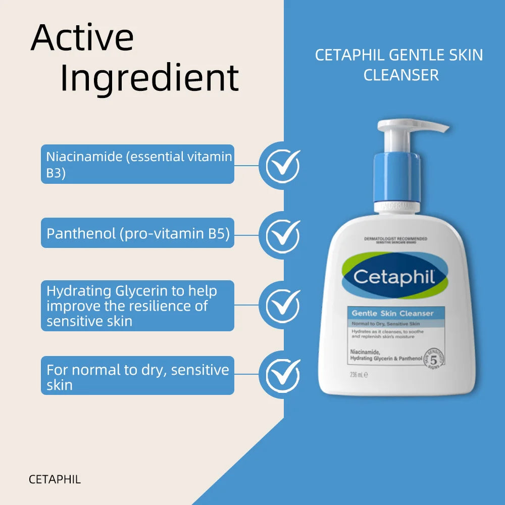 Cetaphil Gentle Skin Cleanser – Hydrating Face & Body Wash for Sensitive Skin