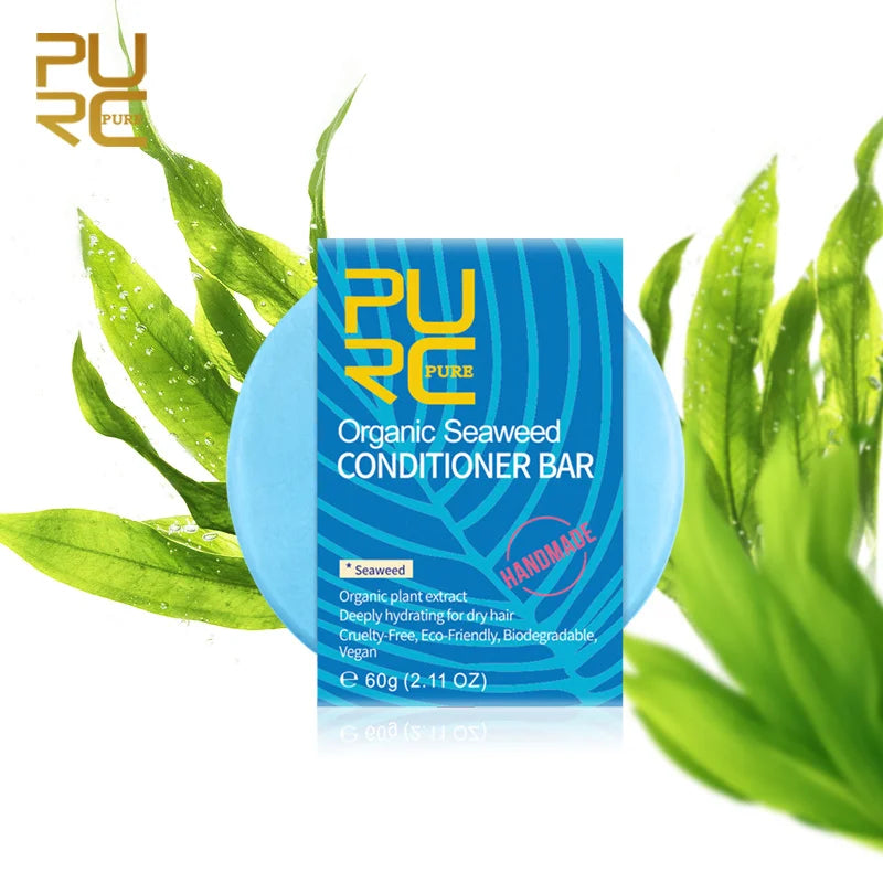 PURC Organic Seaweed Conditioner Bar | Deeply Hydrating & Eco-Friendly