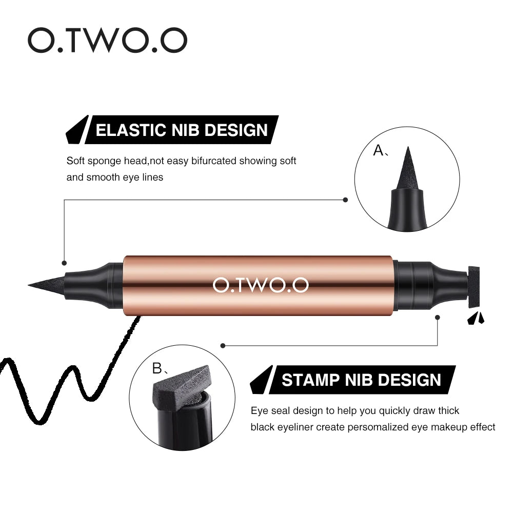 O.TWO.O Miraculous Cat-Eye Stamp Eyeliner Pen - Dual-Ended & Waterproof