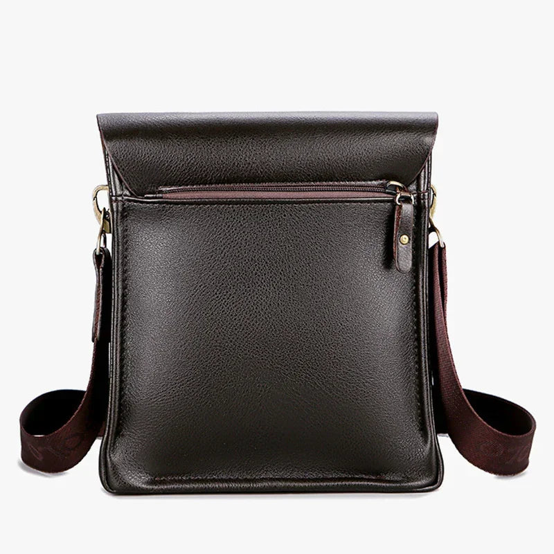 Men’s Classic Leather Messenger Bag – Crossbody Shoulder Bag for Work & Daily Travel