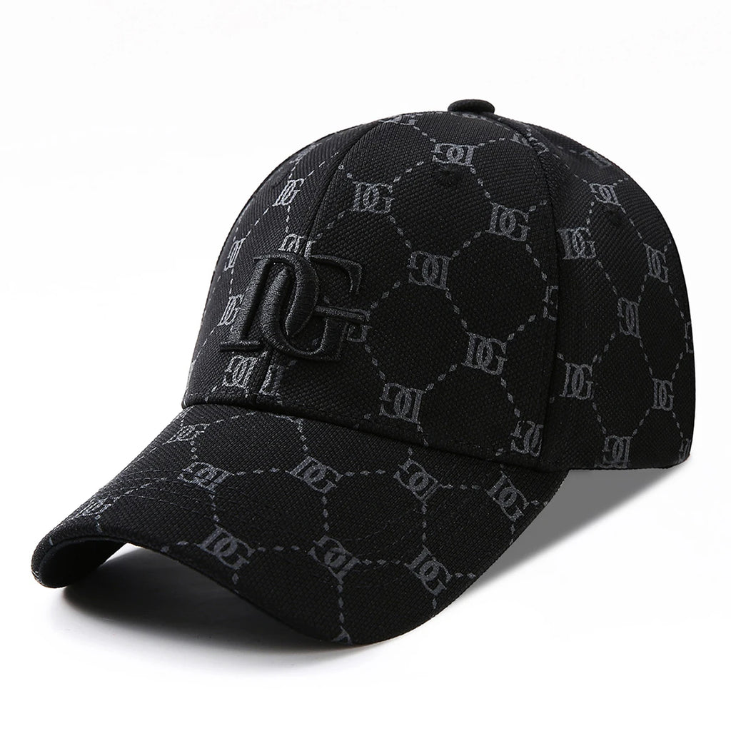 Luxury Monogram Jacquard Baseball Cap – 3D Embroidered Initial Sun Hat