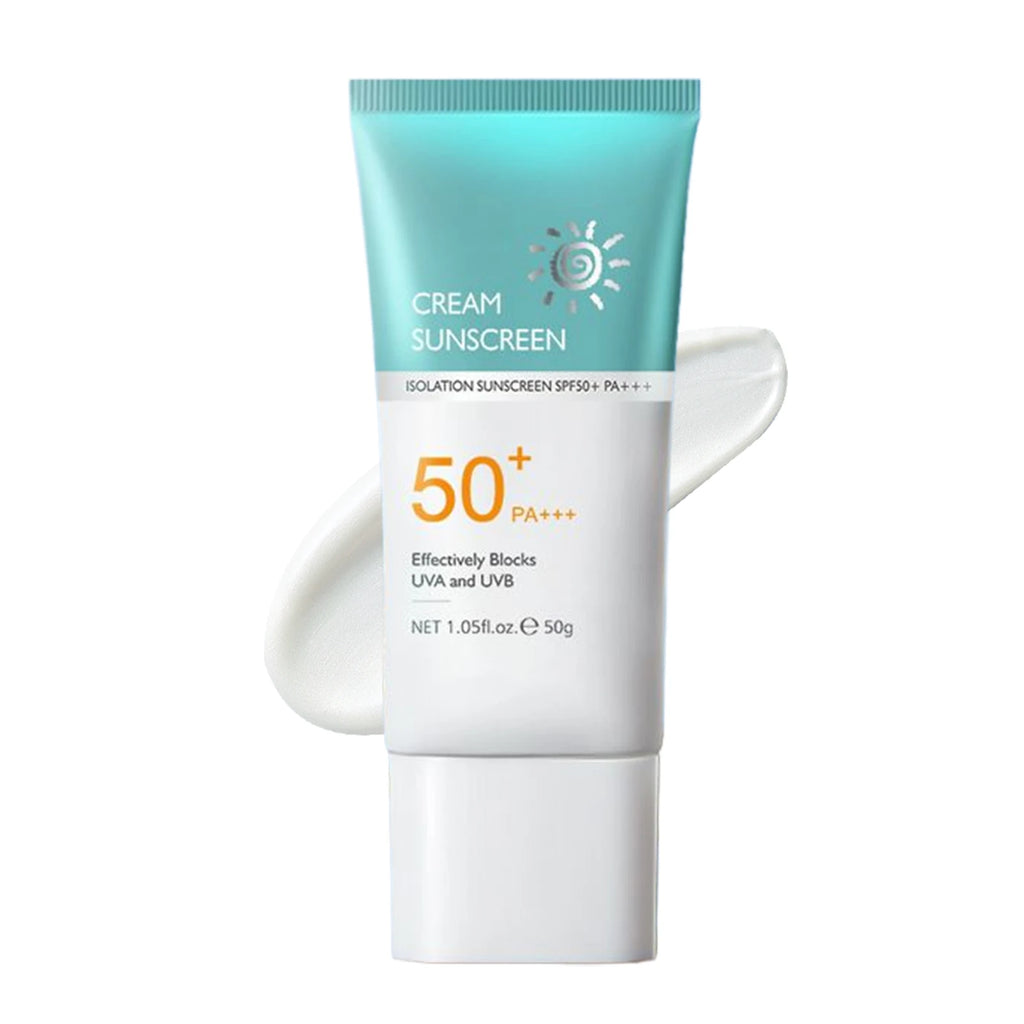 SPF50+ PA+++ Isolation Cream Sunscreen (50g) – Broad Spectrum UVA/UVB Daily UV Defense & Makeup Primer