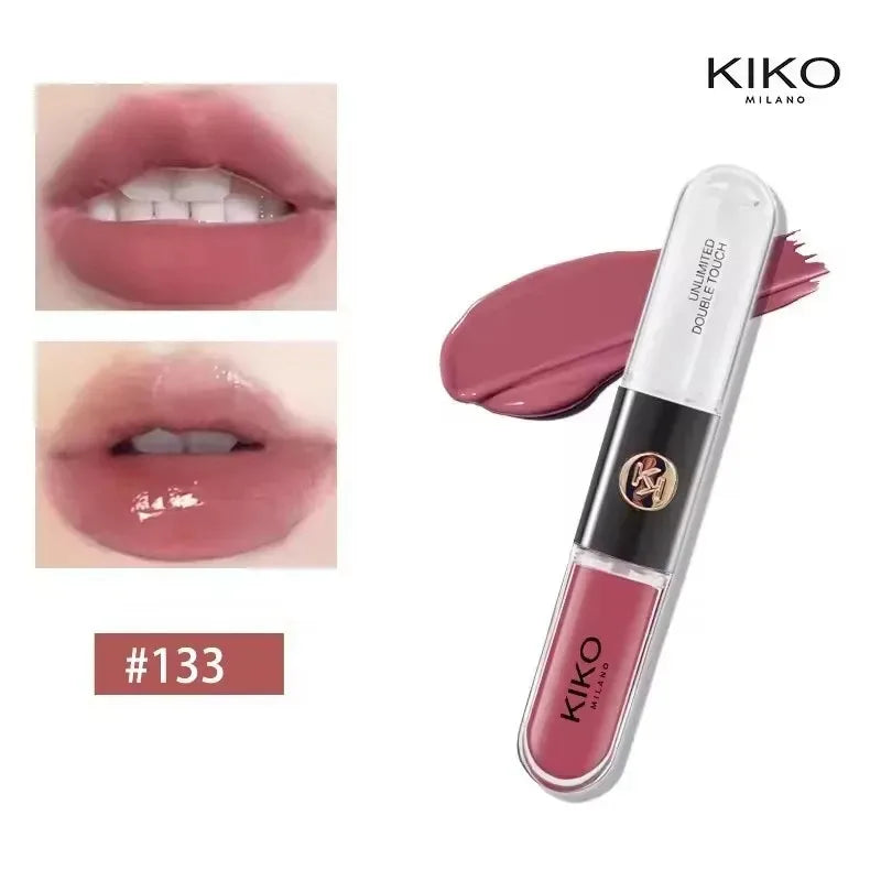 Kiko Milano Unlimited Double Touch Liquid Lipstick – 12-Hour Long-Wear Dual-Ended Lip Gloss Set