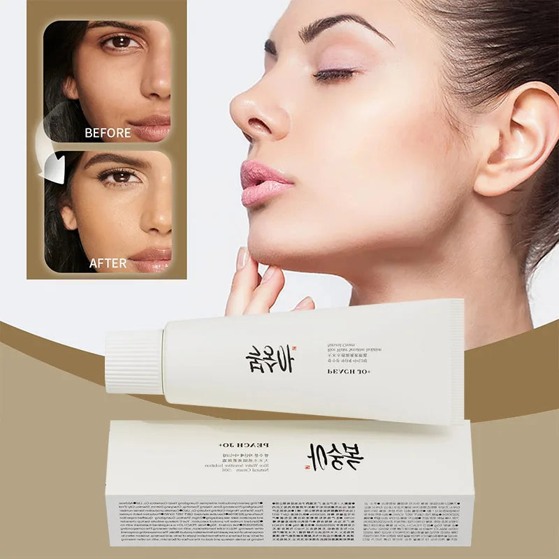 PEACH JO+ Rice Water Sensitive Isolation Tone-Up Cream – Hydrating Primer & Essence Cream for Brightening & Redness Relief