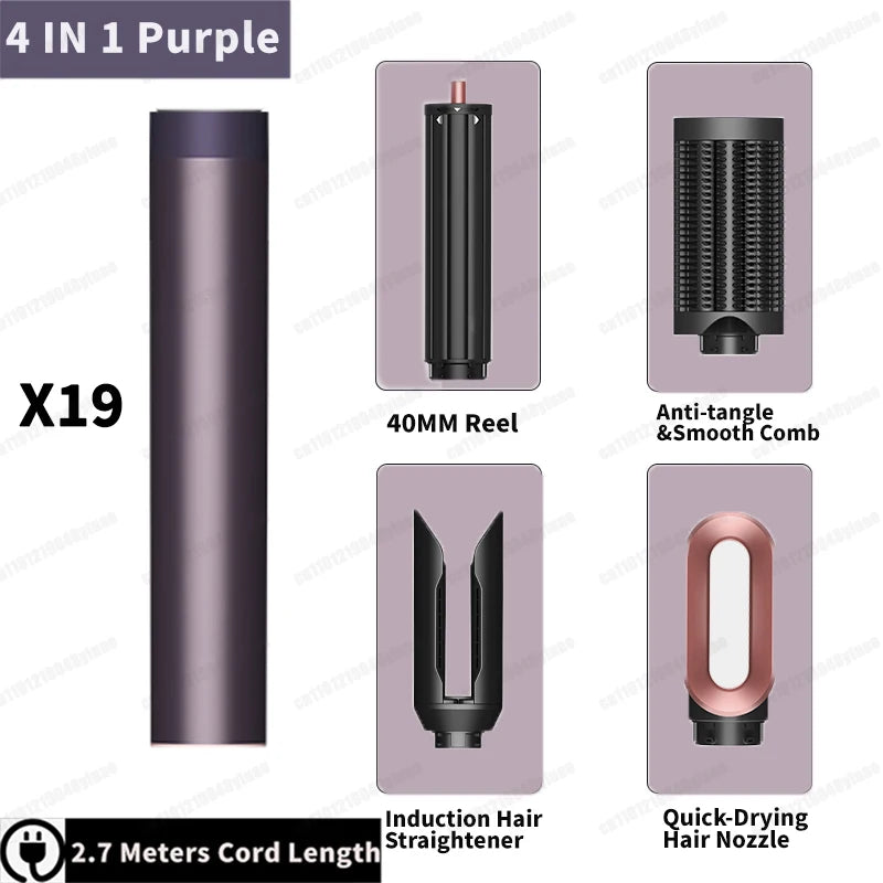 6-in-1 Air Styler & Hair Dryer Multi-Styler Set – Professional Coanda Airflow Curling, Straightening & Volumizing Tool