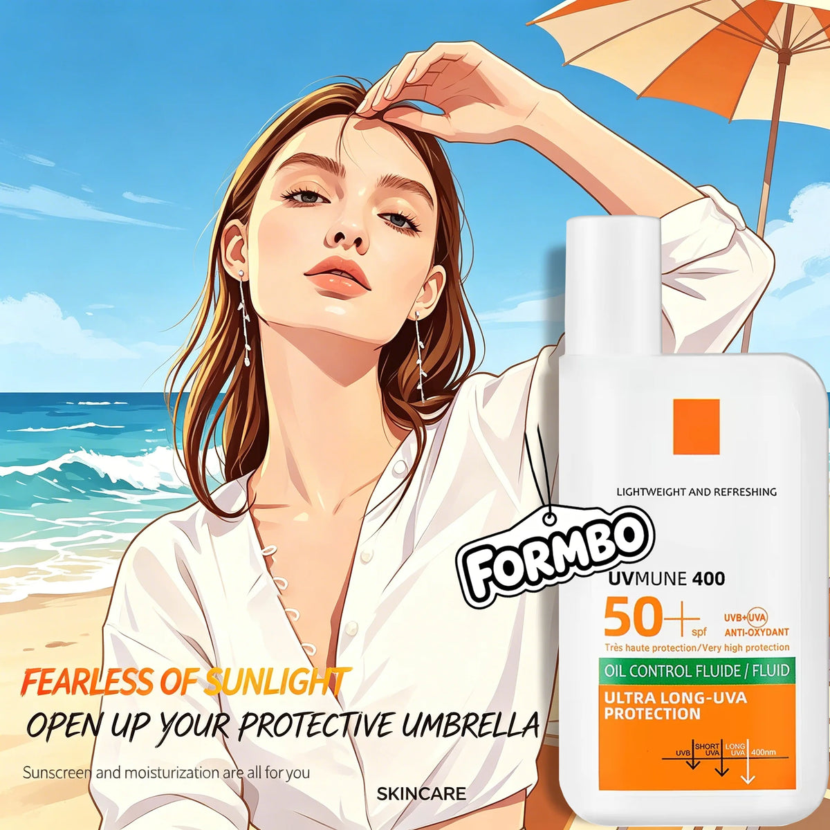 UVMUNE 400 Oil Control Sunscreen Fluid SPF 50+ (50ml) – Ultra Long-UVA Daily Sunscreen with 12H Matte Finish & Anti-Oxidant Protection