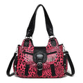 Women's Y2K Animal Print Hobo Shoulder Bag – Retro Multi-Pocket Leopard & Tiger Print Crossbody Tote Purse