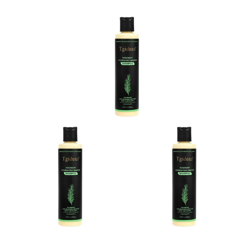 Tgideas Rosemary Hydrolyzed Keratin Shampoo – Smooth, Shiny & Volumizing (7.44 fl. oz. / 220ml)
