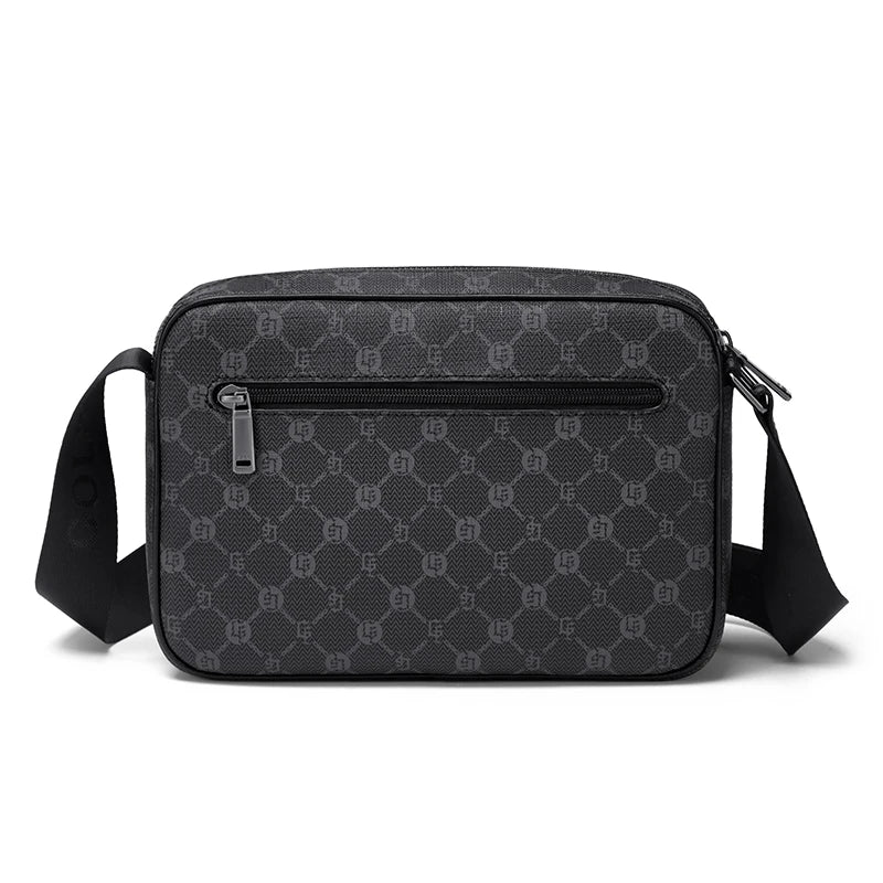 GOLF Men’s Monogram Crossbody Bag – Compact Leather Messenger Shoulder Bag