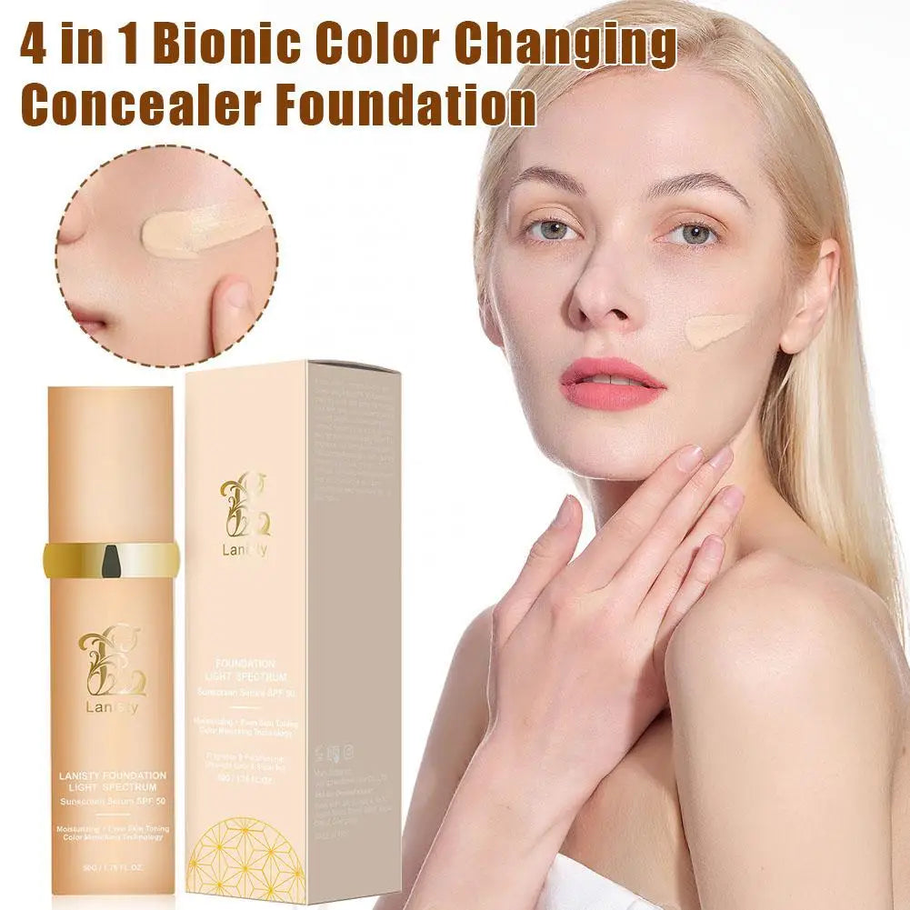 4-in-1 Bionic Color-Changing Concealer & Sunscreen Foundation SPF 50
