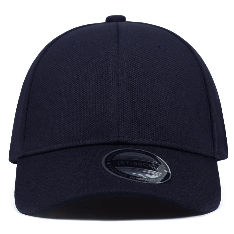 Minimalist Solid Fitted Baseball Cap – Stretch Fit Closed Back Hat