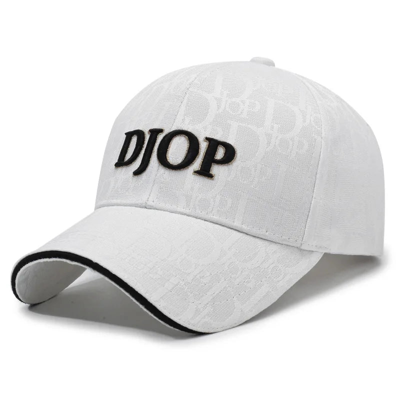 Vintage Jacquard Monogram Baseball Cap – 3D Embroidered Streetwear Hat