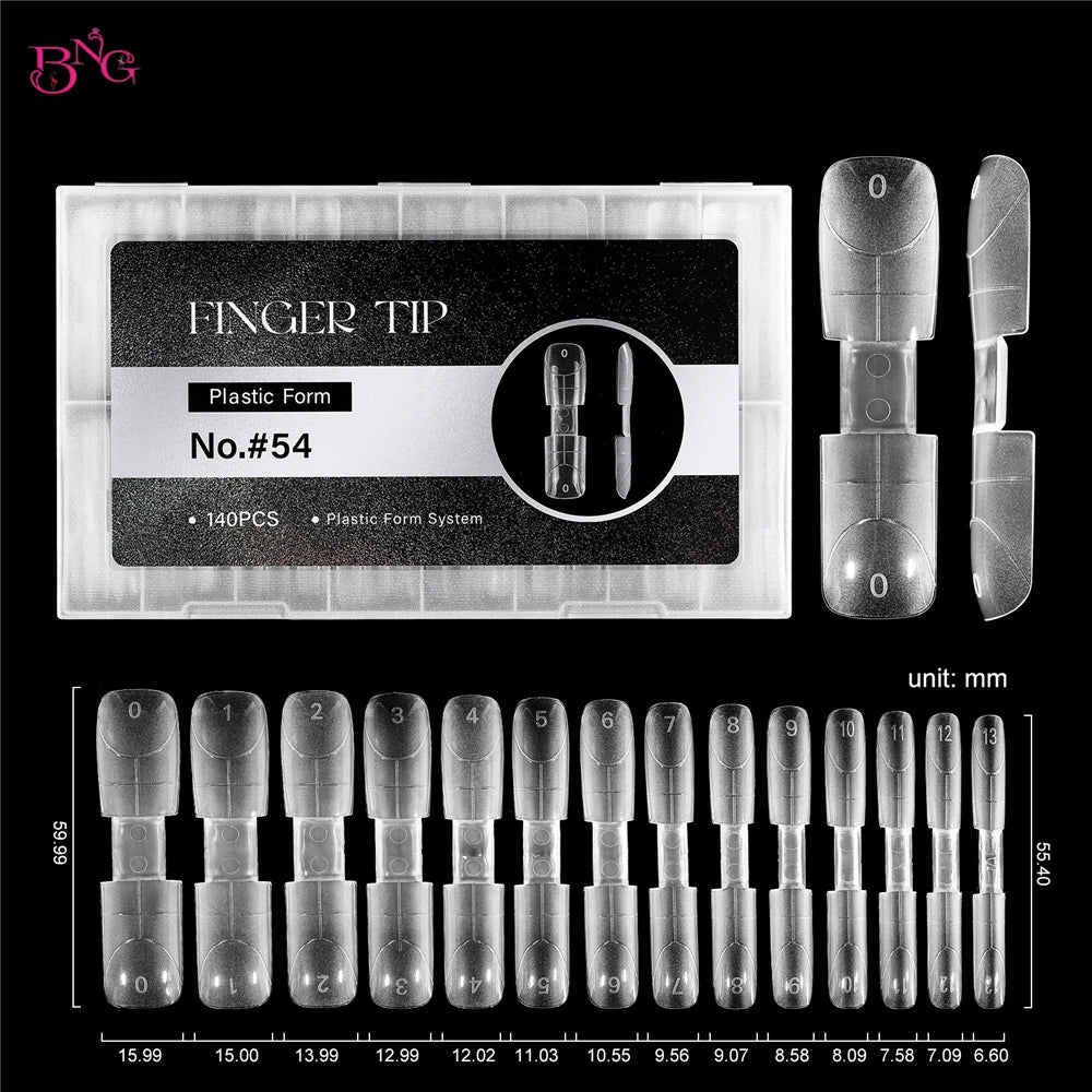 BNG Matte Dual Nail Forms Kit – Professional French Manicure Extension System (140-Piece Set)