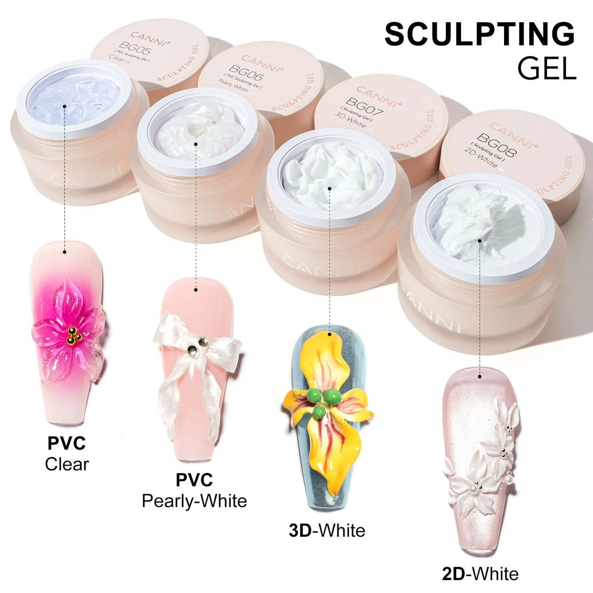 CANNI Professional Sculpting & Plaster Gel Series (BG01 - BG08)