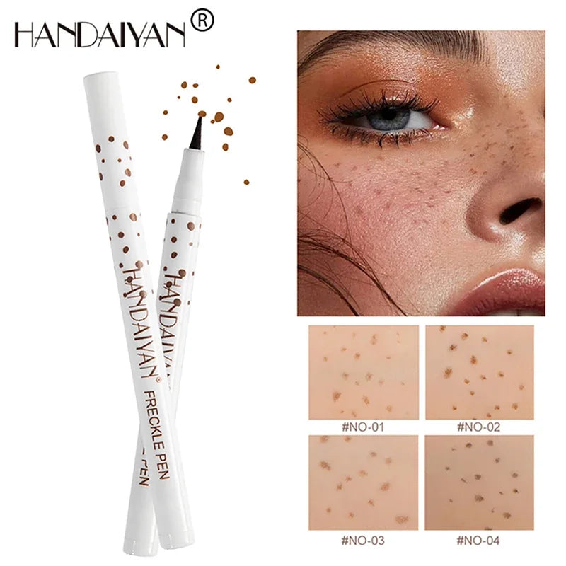 HANDAIYAN 4pc Natural Freckle Pen Set – Long-Lasting Waterproof Sun-Kissed Makeup Pens