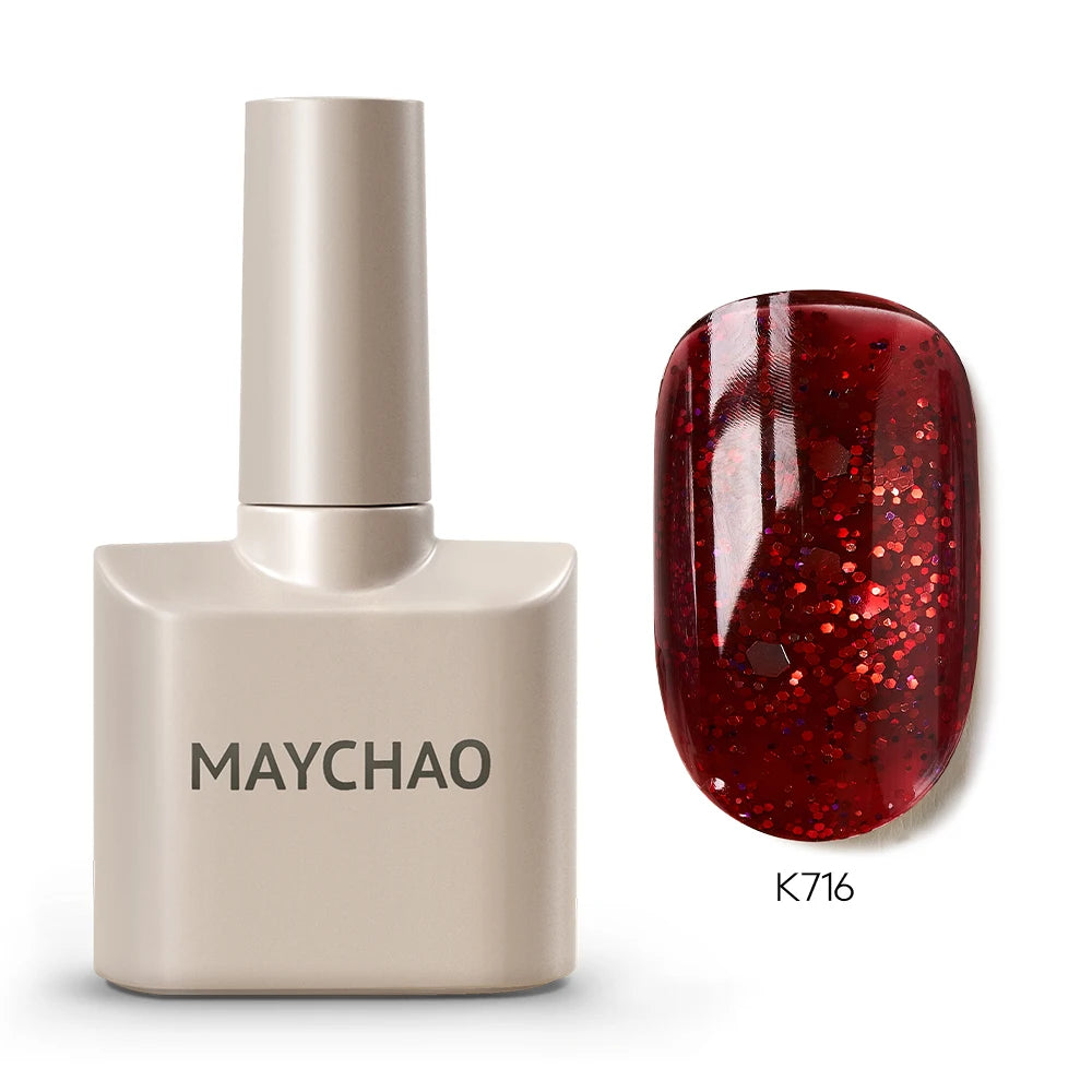 Premium Deep Cherry Red Gel Nail Polish - Long-Lasting & High-Gloss Finish