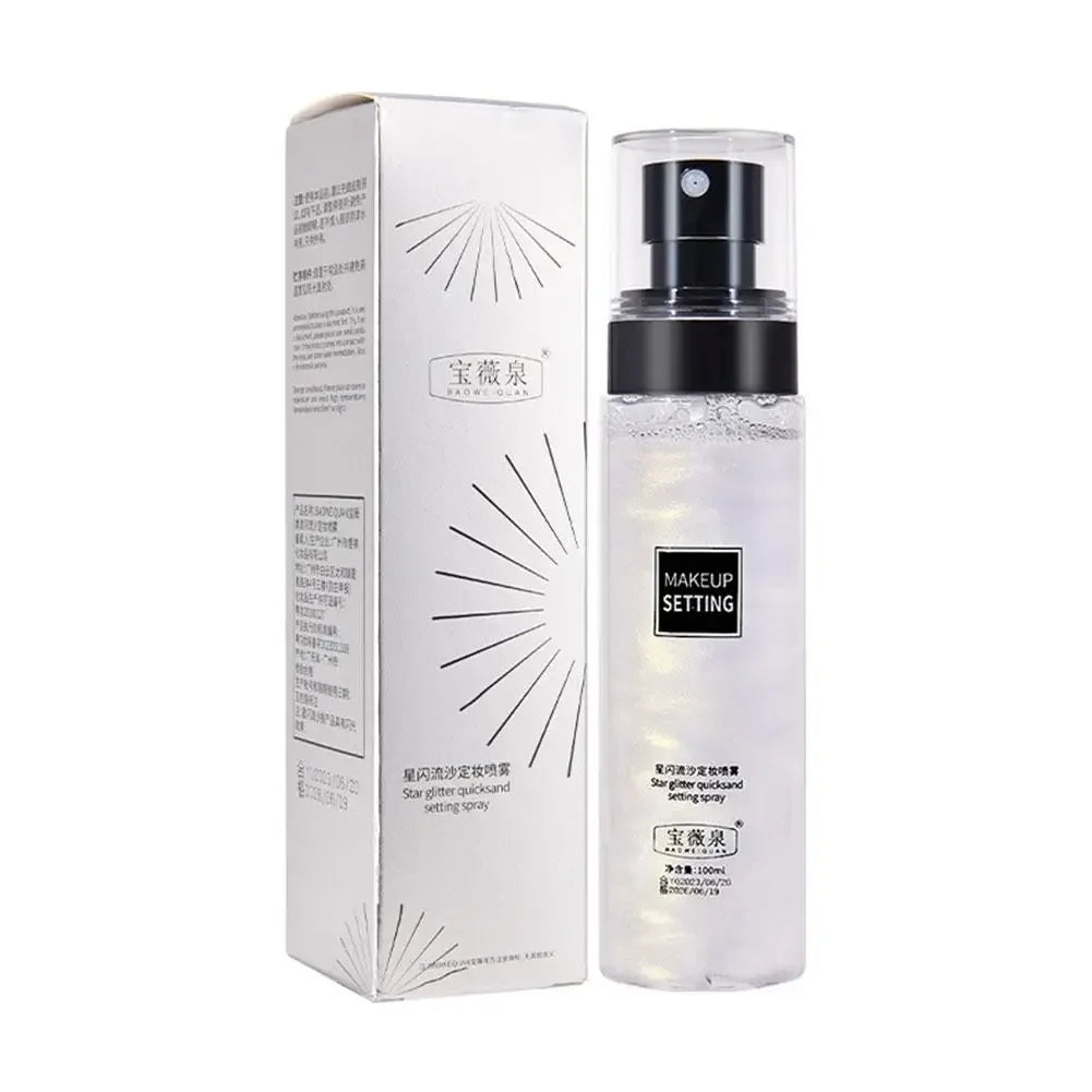 Star Glitter Quicksand Makeup Setting Spray - 100ml Matte Finish & Long-Lasting Mist
