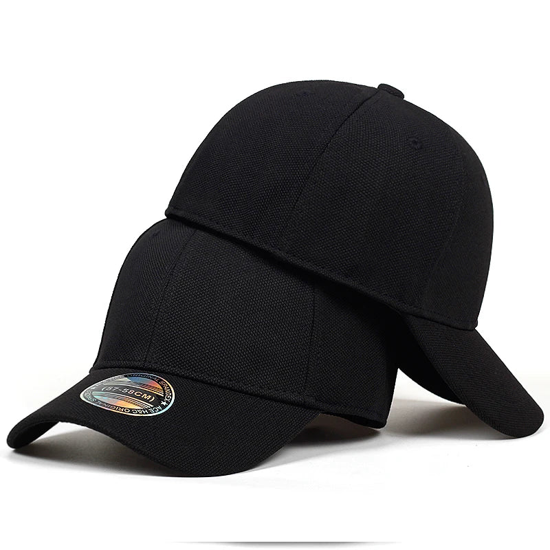 Minimalist Solid Fitted Baseball Cap – Stretch Fit Closed Back Hat