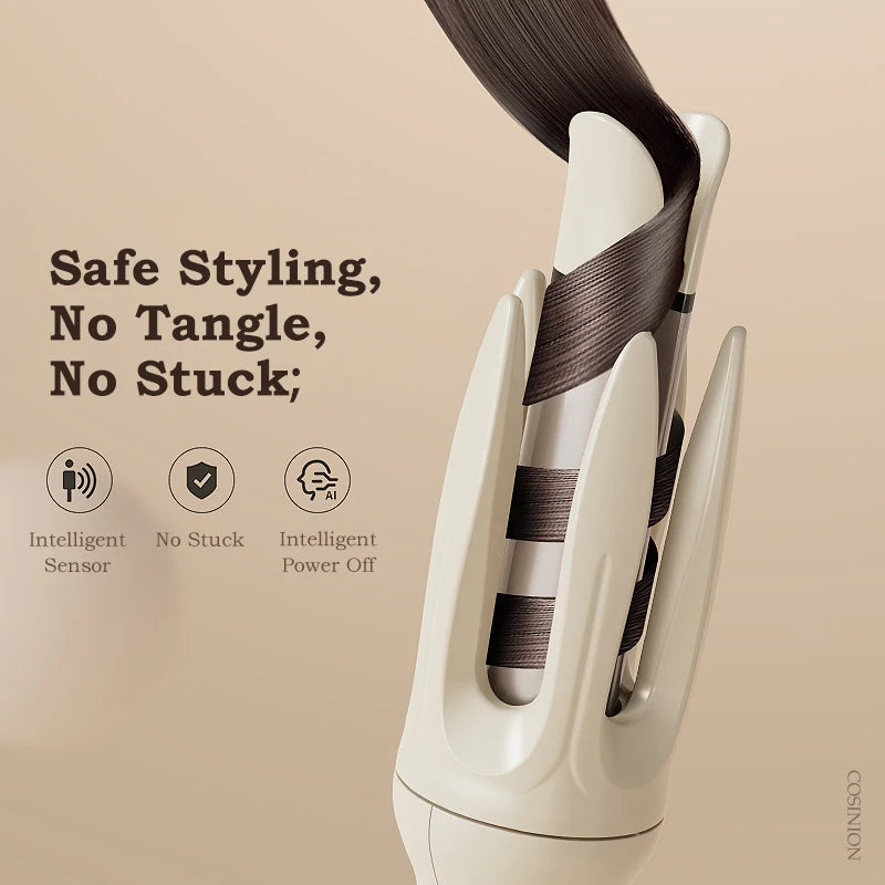 28mm Automatic Hair Curler – Smart Rotating Curling Iron with 30M Negative Ions & 4 Temperature Settings