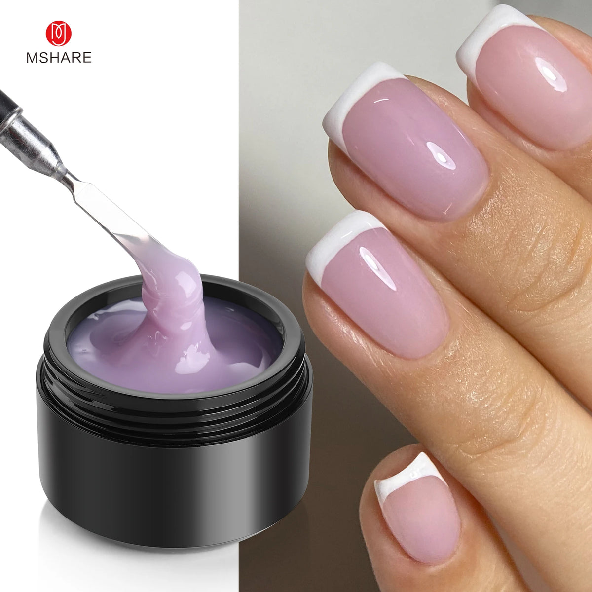 MSHARE Self-Leveling Builder Gel in a Jar – Medium Density Extension Gel for Nail Strengthening