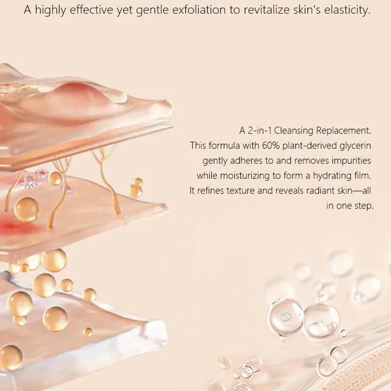 Heko Beauty Orange Enzymes Exfoliating Brightening Gel – Gentle Peeling Gel Face & Body Scrub with Vitamin C & Hyaluronic Acid
