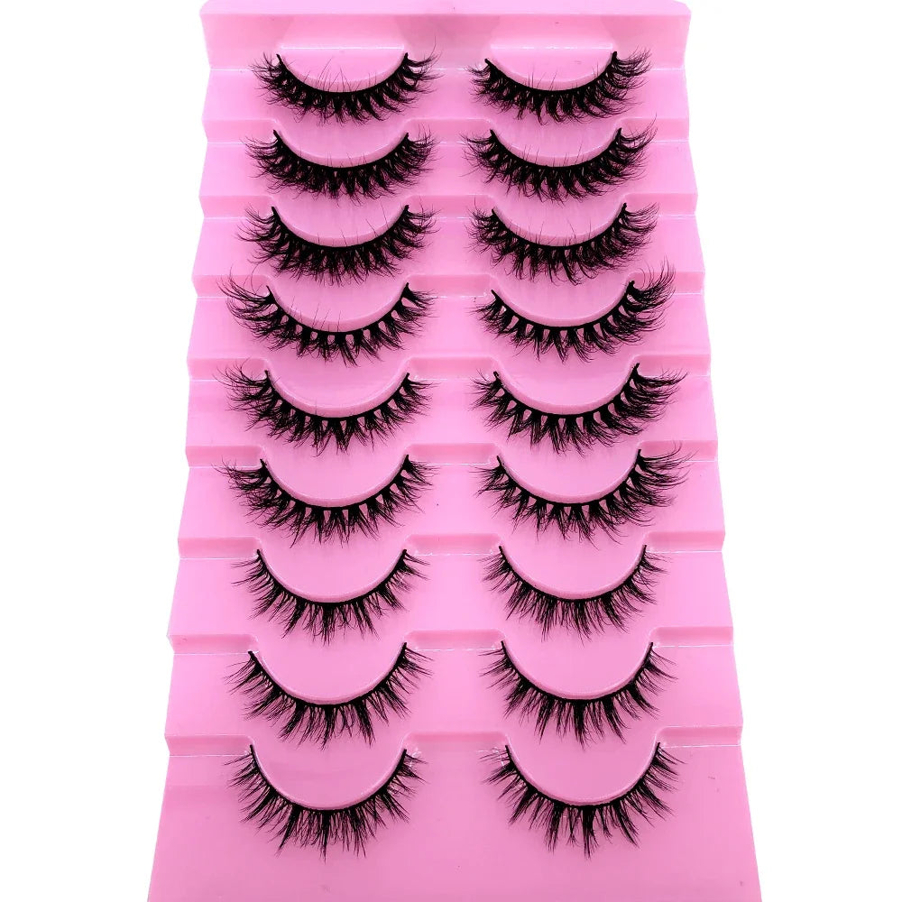 Premium 3D Faux Mink Eyelashes - Wispy & Dramatic Volume (10 Pairs Bulk Pack)
