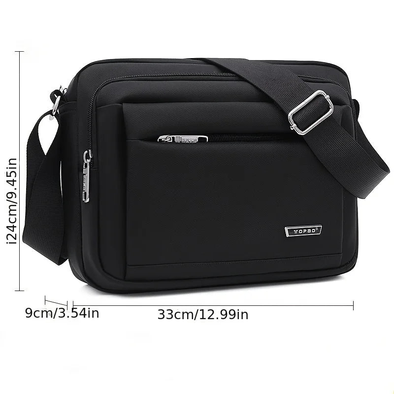 Classic Multi-Pocket Men's Crossbody Messenger Bag