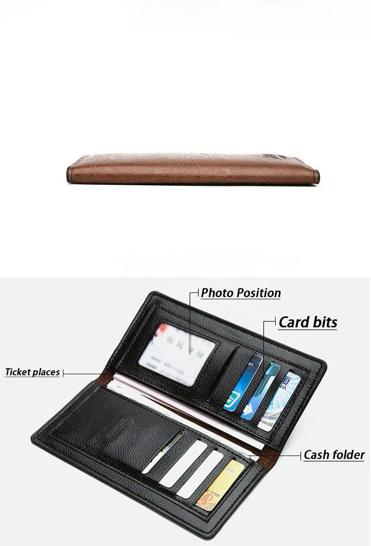 Men’s Vintage Leather Crossbody Shoulder Bag Set – Retro Messenger Bag with Matching Wallet