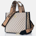CH Monogram Mini Tote Bag with Wide Jacquard Crossbody Strap