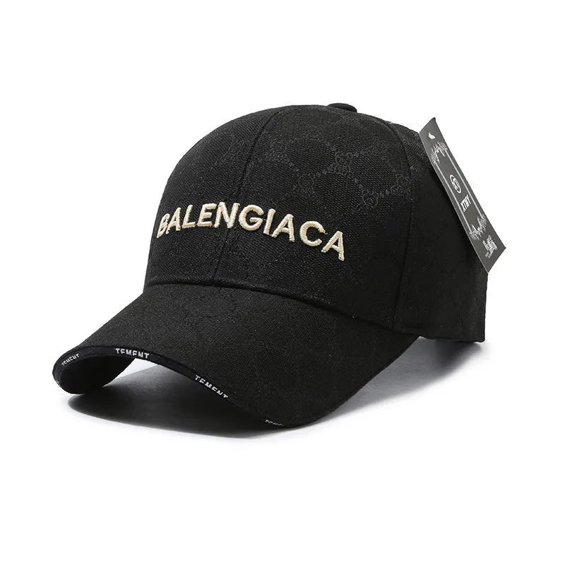 Urban Streetwear Embroidered Baseball Cap – Monogram Jacquard Curved Brim Hat