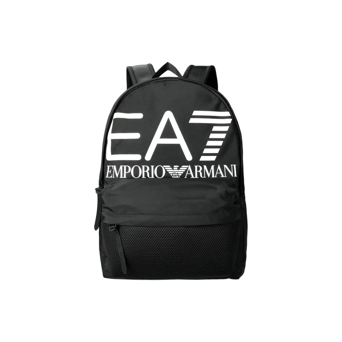 EA7 Emporio Armani Unisex Sport Backpack – Black & White Logo Laptop Daypack