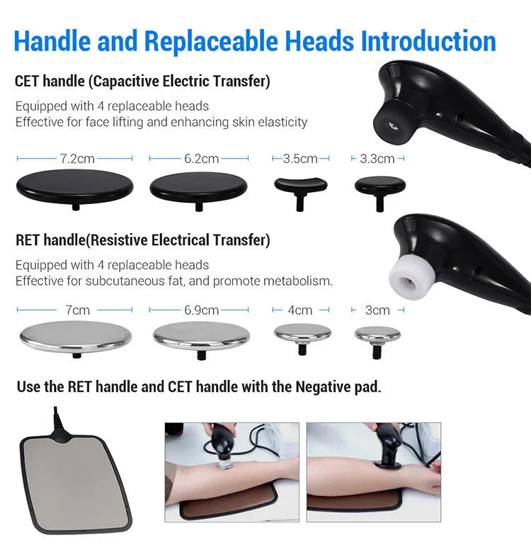 Professional 448KHz Portable CET RET RF System with BIO Fascial Knife - Multi-Language