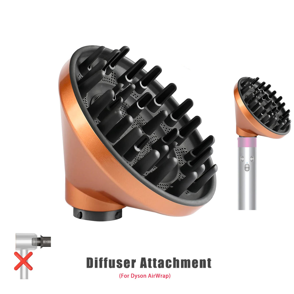 Upgraded Hair Diffuser Attachment for Airwrap Styler – Direct Fit Nozzle for Curly & Voluminous Hair