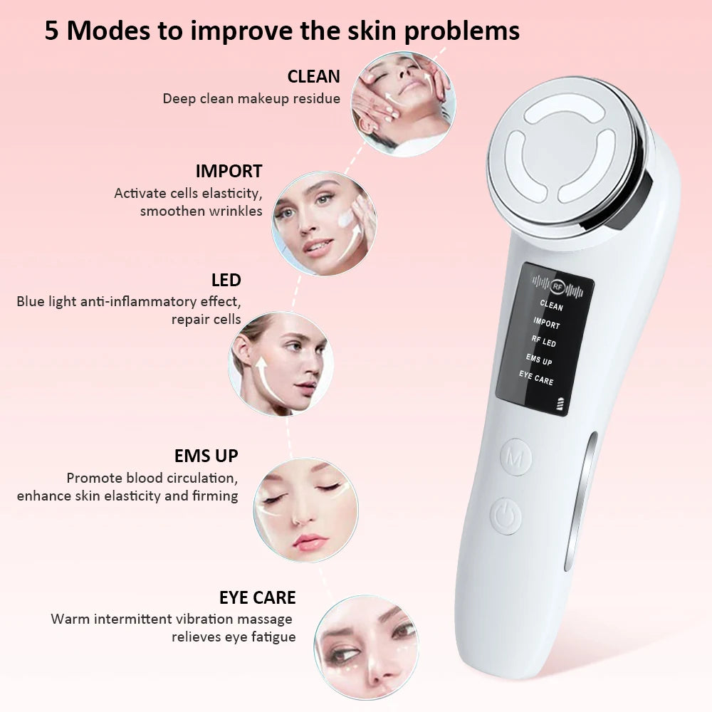 5-in-1 Professional Anti-Aging Facial Rejuvenation & Skin Tightening Device