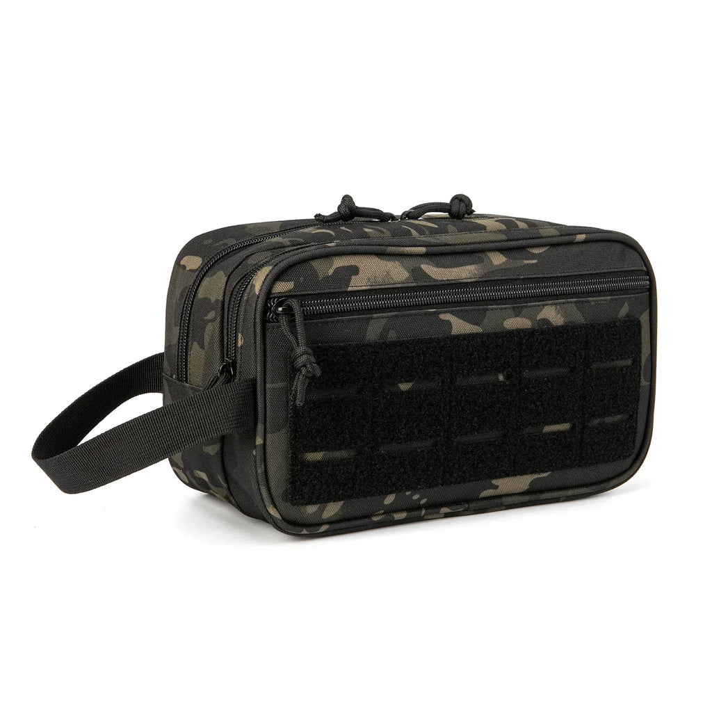 Tactical Travel Toiletry Bag – Water-Resistant MOLLE Dop Kit with Wet & Dry Separation