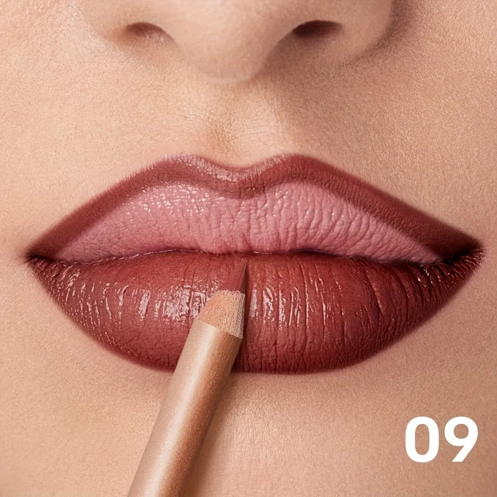 Silky Precision Pout Lip Liner Pencil – Waterproof Velvet Matte Lip Definer & Contour