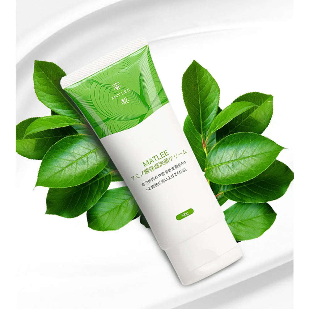 MATLEE Amino Acid Hydrating Facial Cleanser (100g) – Deep Pore Cleansing & Moisture Balancing Foam Cream