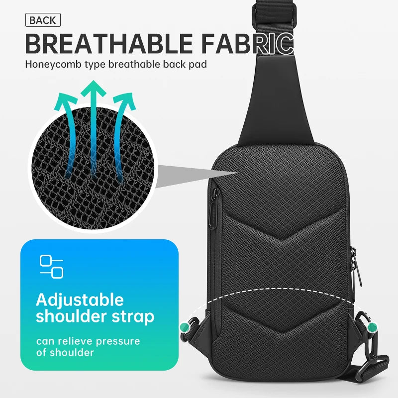 Mark Ryden Waterproof Crossbody Sling Bag – Anti-Theft Chest Pack with 7.9" iPad Compartment & YKK Zippers