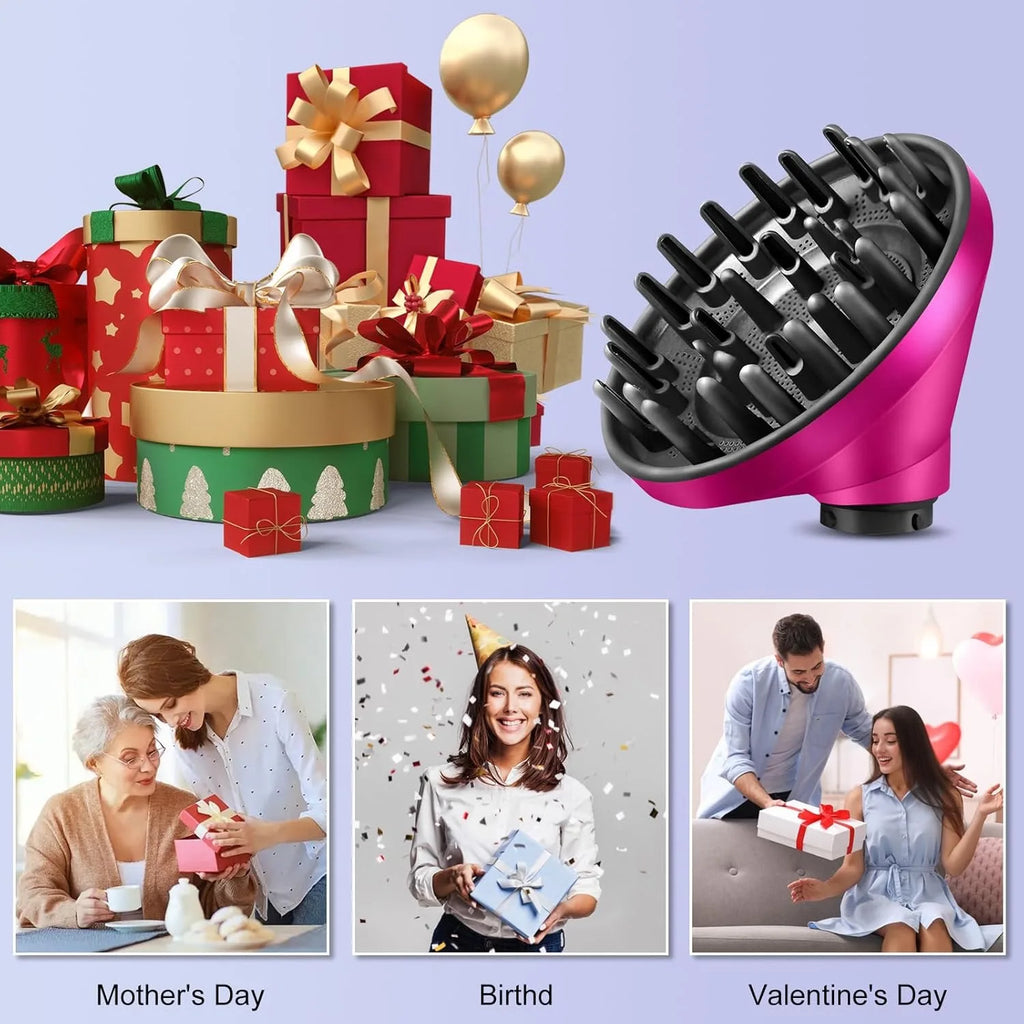 Upgraded Hair Diffuser Attachment for Airwrap Styler – Direct Fit Nozzle for Curly & Voluminous Hair