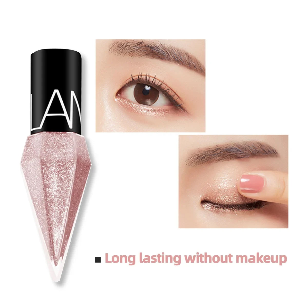 Diamond Shimmer Liquid Eyeliner & Glitter Eyeshadow | Long-Lasting Sparkling Eye Makeup