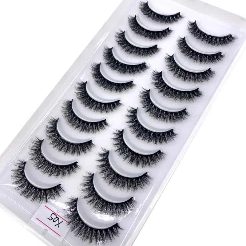 Premium 5D Mink Lashes - Wispy, Dramatic Volume Eyelashes (Bulk 10-Pair Pack)