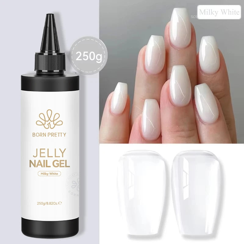 BORN PRETTY 250g Rubber Base Gel Refill – 2-in-1 Builder & Color Base Coat