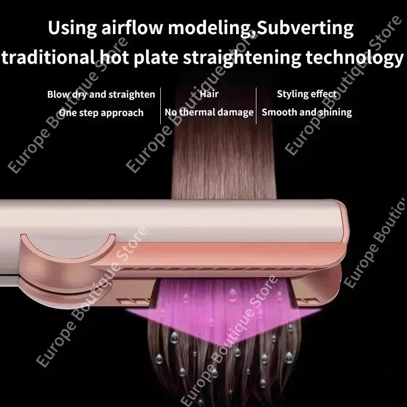 2-in-1 Air Straightener & Blow Dryer – Wet-to-Dry High-Speed Airflow Styler with Heat Protection