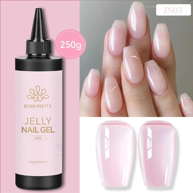 BORN PRETTY 250g Rubber Base Gel Refill – 2-in-1 Builder & Color Base Coat