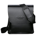 POLO VIDENG Men's Classic Leather Messenger Bag – Flap-Over Crossbody Shoulder Bag