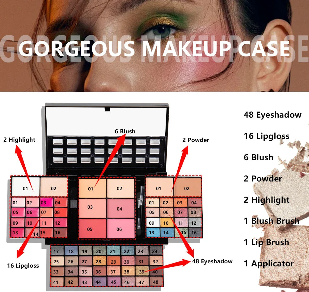 MISSYOUNG All-in-One Professional Makeup Kit | 77-Piece Gorgeous Cosmetic Gift Set